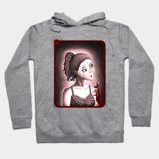 Young Woman Trapped in Her Thoughts Hoodie